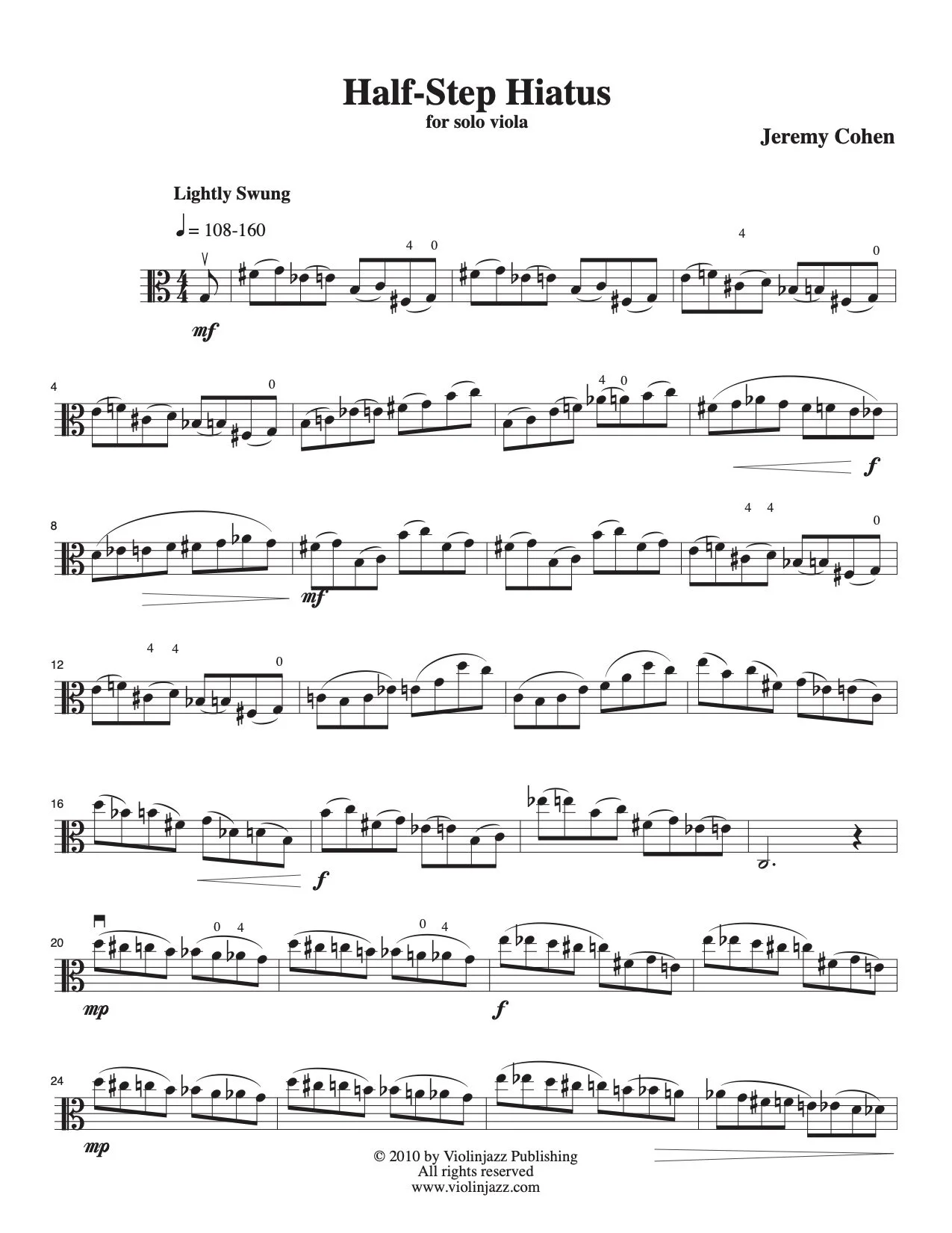 Violaページ String Crossings—Can You Handel It? (solo viola) — Violinjazz
